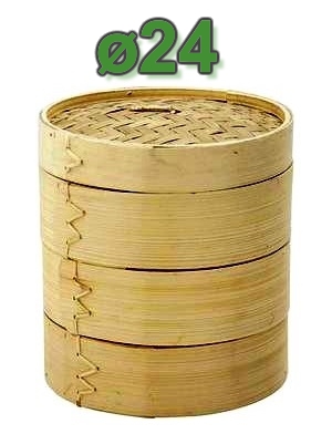 Cestelli di bambu' per cottura al vapore ø 24cm